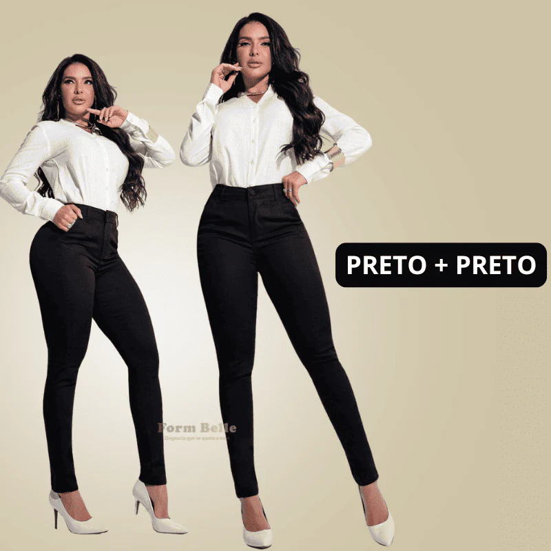 [KIT 2 CALÇAS] BelleJeans | Calça Jeans Modeladora  - Cós Alto que Modela - Image 16