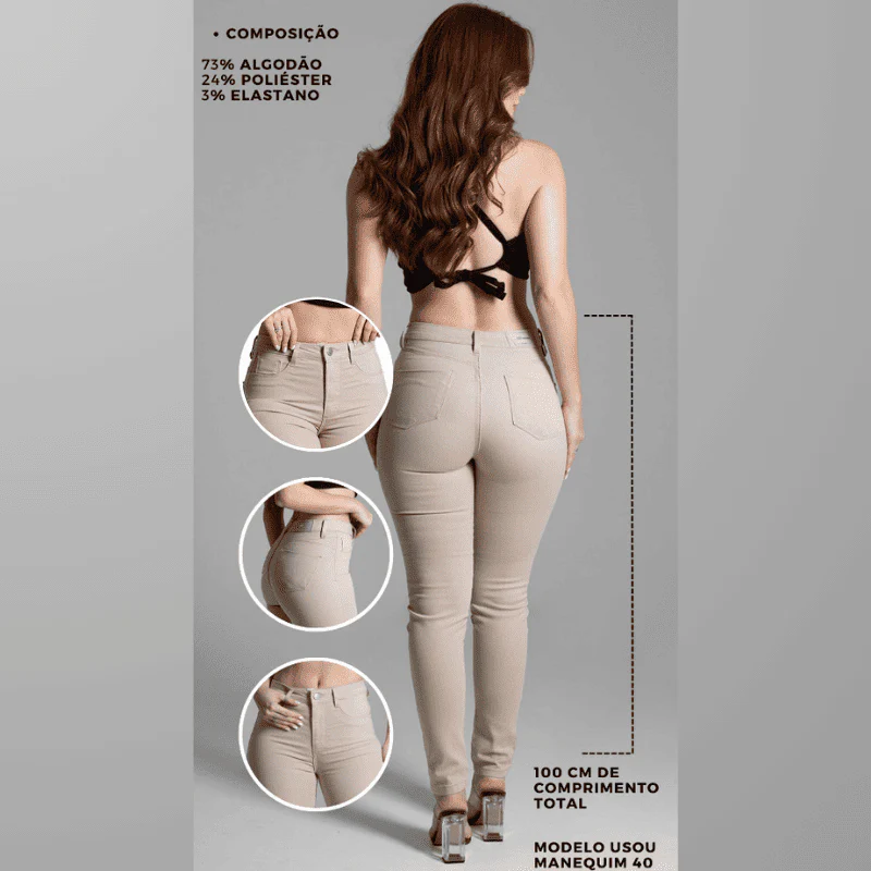 [KIT 2 CALÇAS] BelleJeans | Calça Jeans Modeladora  - Cós Alto que Modela - Image 6