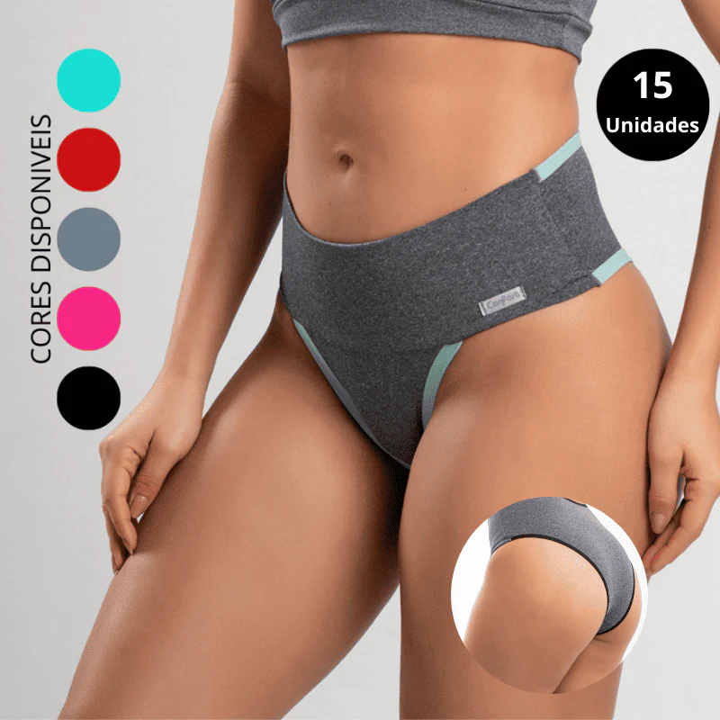 Kit Calcinhas Cintura Alta FitBelle [A Prova de Vazamentos] - Image 11