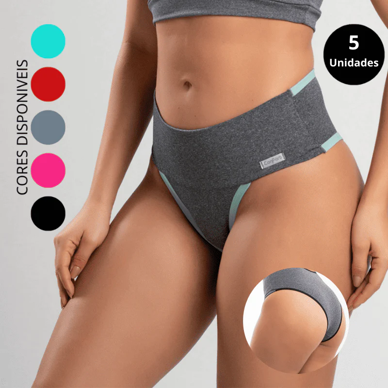 Kit Calcinhas Cintura Alta FitBelle [A Prova de Vazamentos] - Image 12