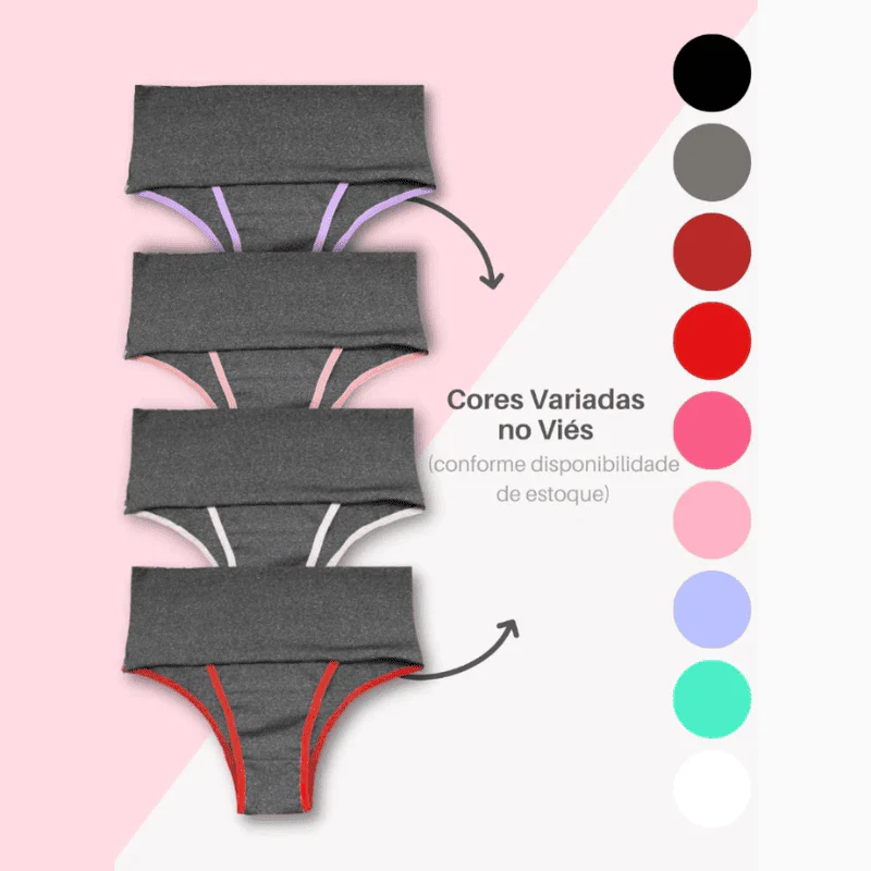 Kit Calcinhas Cintura Alta FitBelle [A Prova de Vazamentos] - Image 8
