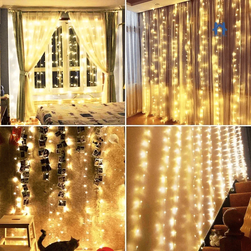 Cortina de LED Natalina 300 Luzes – 8 Efeitos Mágicos de Iluminação - Image 13