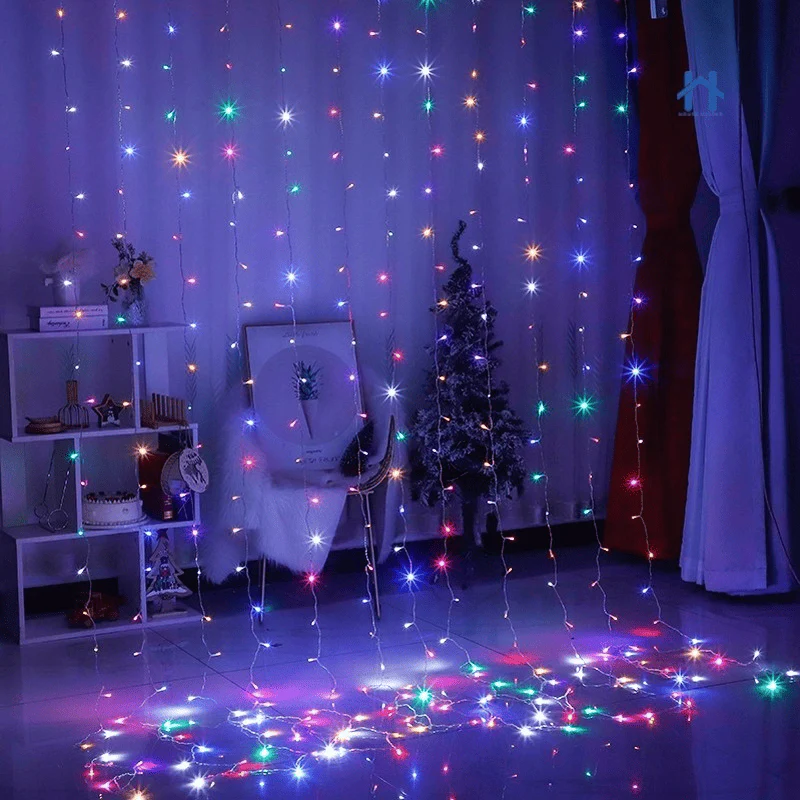 Cortina de LED Natalina 300 Luzes – 8 Efeitos Mágicos de Iluminação - Image 8
