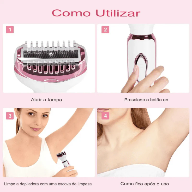 Depilador Elétrico 4 em 1 - DermaBelle® + Brindes - Image 13
