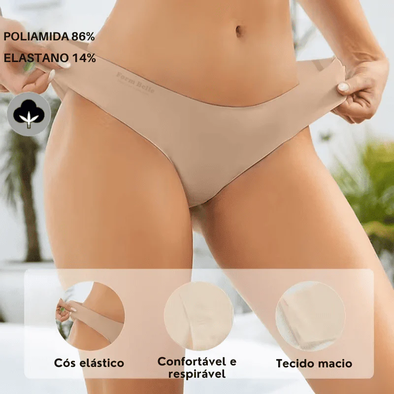 Kit 5 Calcinhas Soft Premium Invisíveis Sem Costura – Conforto Que Não Marca o Corpo - Image 19
